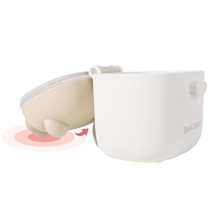 Bebamour Baby Formula Dispenser On The Go, Formula Container to Go, Formula Holder for Travel, Candy Fruit Snack Storage Container with Scoop and Leveller (Coffee) - Image 3